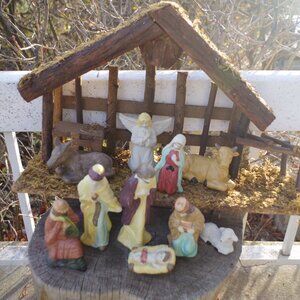 Vintage  Nativity Set